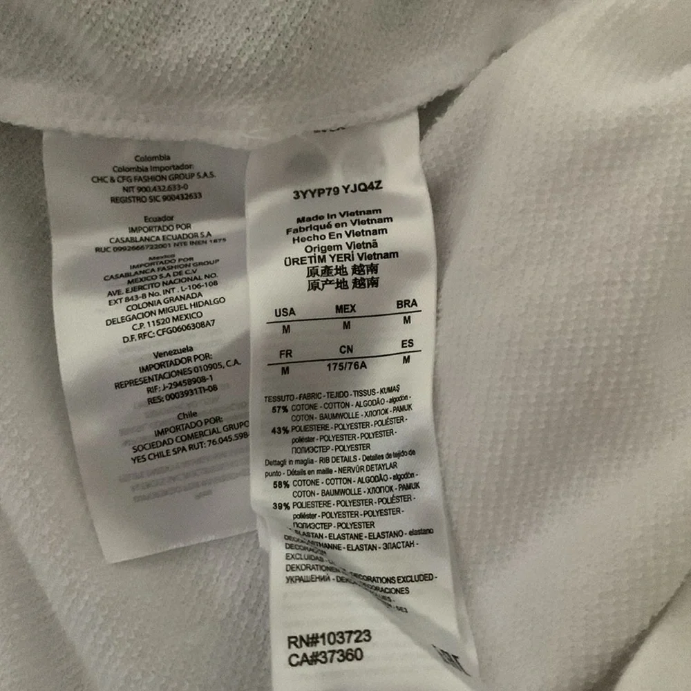 Armani Exchange Bedazzled Joggers White Size M - Picture 5 of 5